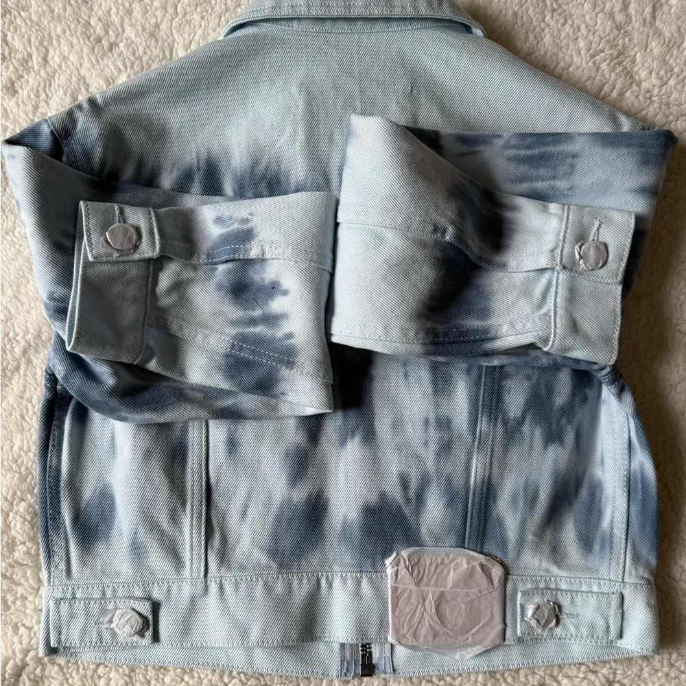 NWT Coach Acid Wash Denim Blue Jacket CU882